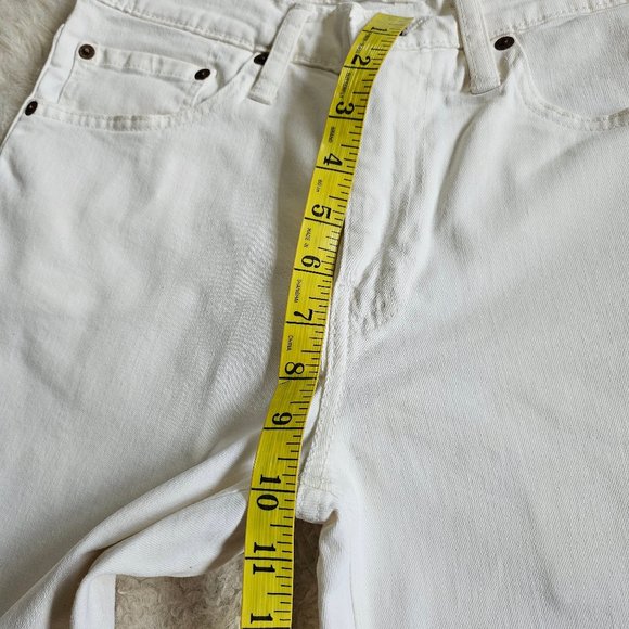 Levi's 511 Women's White Straight Legs Denim Jeans W31xL32 - Picture 5 of 11